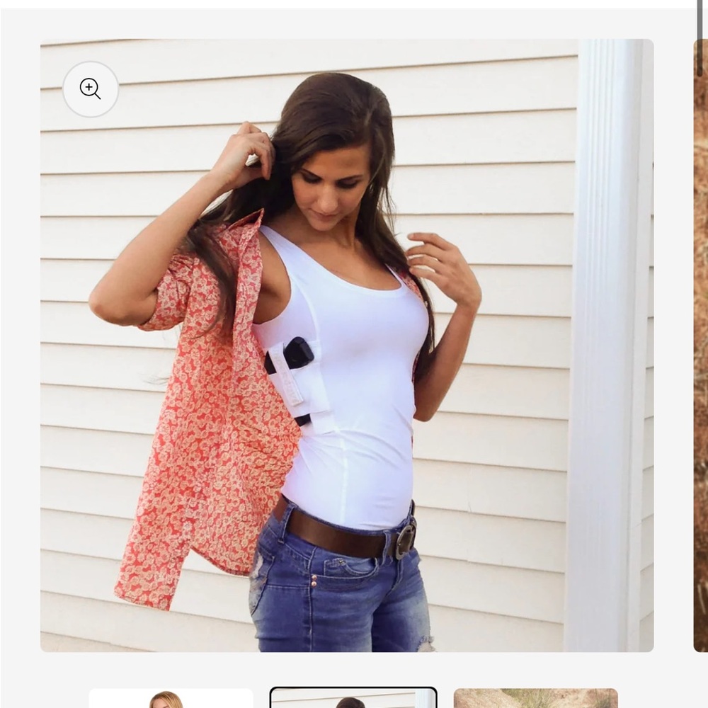 UnderTech Undercover White Concealed Carry Tank